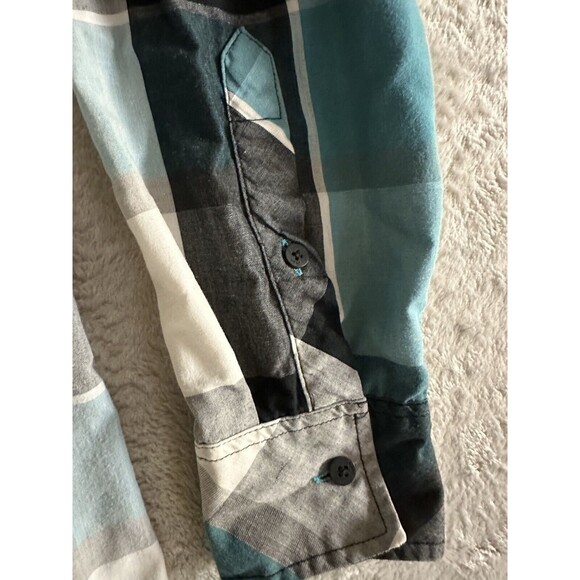 Tony Hawk Button Up Shirt Adult Size M Blue  Striped Skateboarding‎ Cotton Mens - Picture 6 of 9